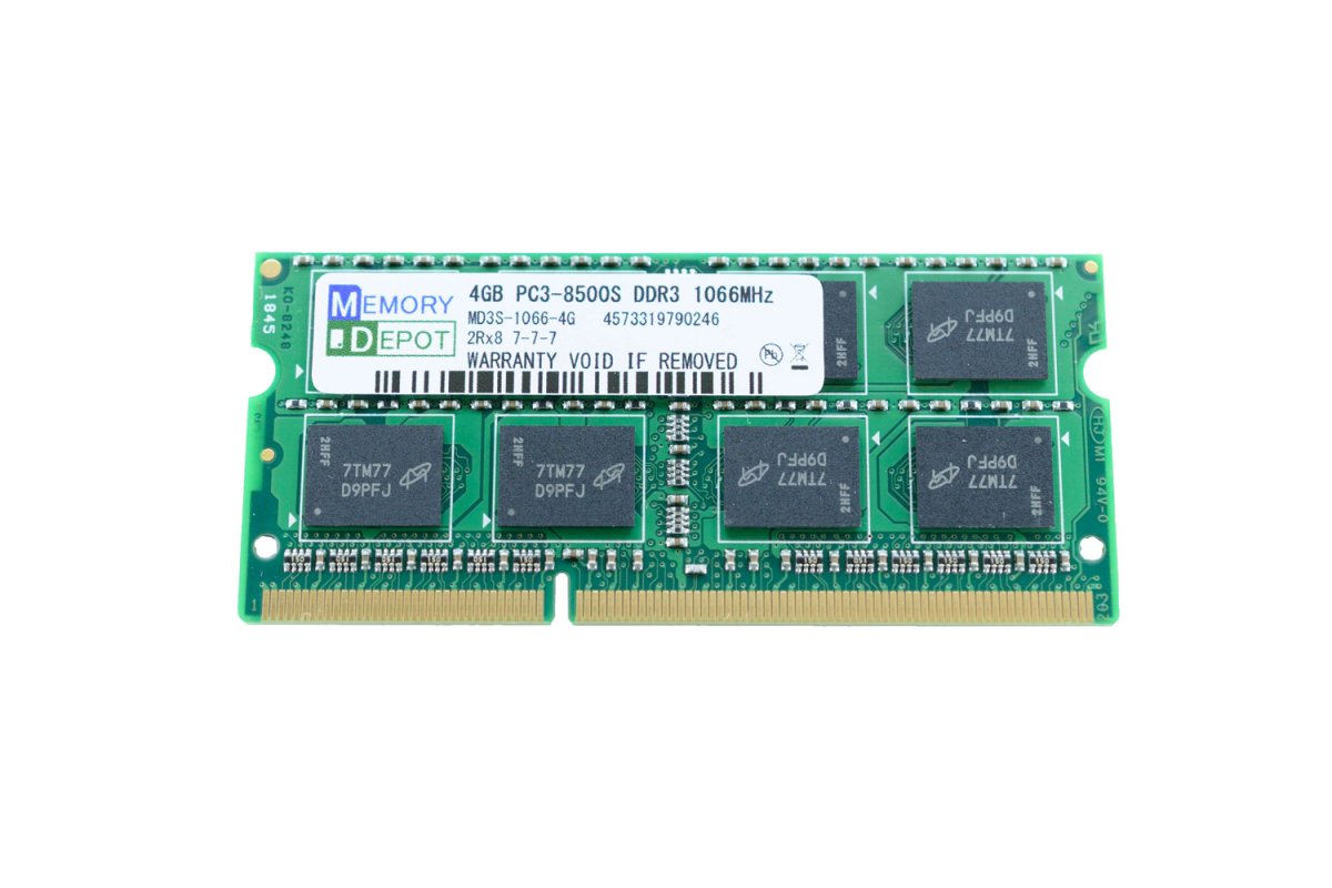 SODIMM 4GB PC3-8500 DDR3-1066 204pin SO-DIMM PCメモリー 相性保証付 - メモリーデポ