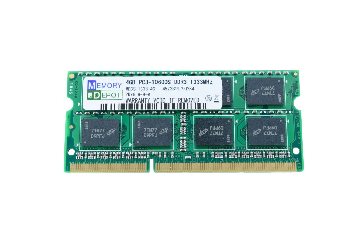 SODIMM 4GB PC3-10600 DDR3-1333 204pin SO-DIMM PCメモリー 相性保証付 - メモリーデポ