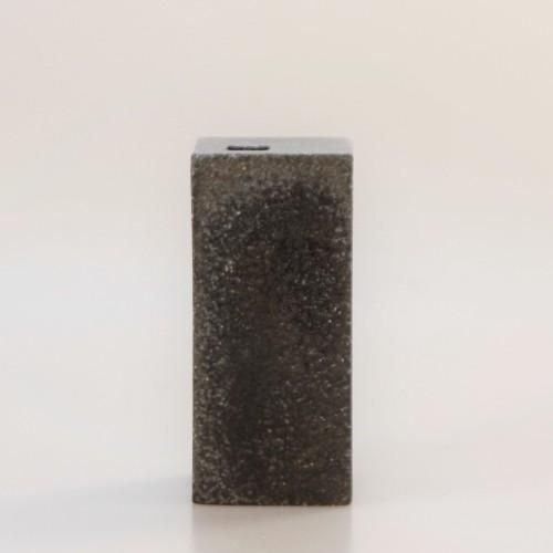 奥能登 珠洲焼 黒の円筒形花器 約10cm 珠洲焼の通販 | iichi 日々の暮らしを心地よくするハンドメイド