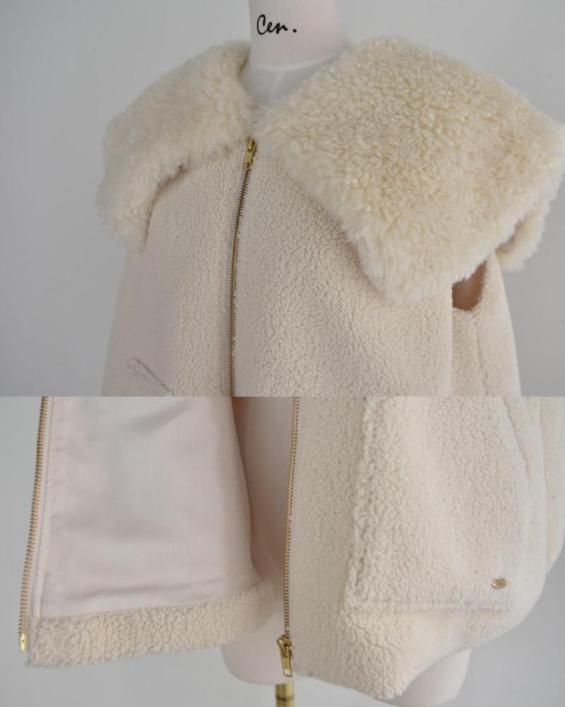 最後の再販/ボアビッグカラーベスト - my clozette