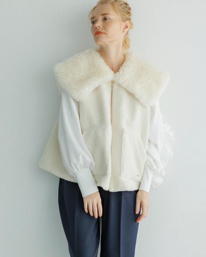 最後の再販/ボアビッグカラーベスト - my clozette