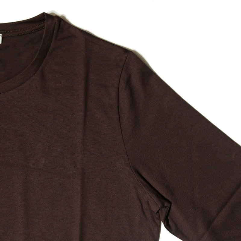 SUVIN 60/2 L/S ROUND-HEM T-SHIRT (KKAGNW0802 Burgundy) ATON