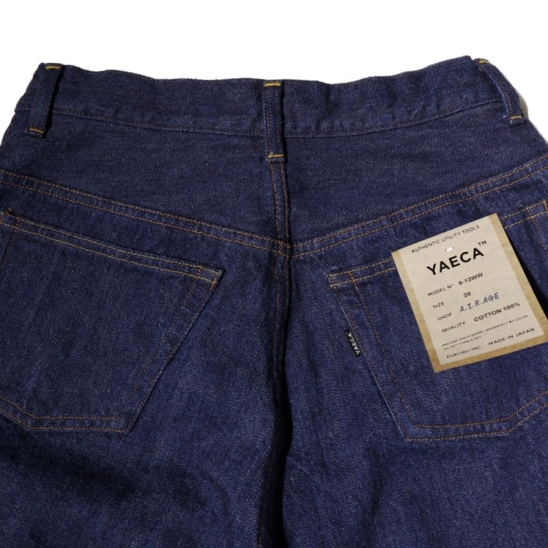 デニム ワイドテーパード (9-13WW Indigo) YAECA - A.I.R.AGE ONLINE STORE for LADIES