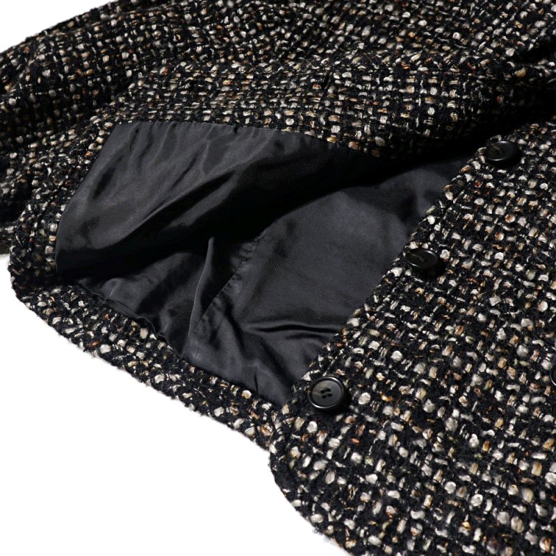 MIX TWEED PUFF SLEEVE JACKET (15103-0402 Black) CLANE - A.I.R.AGE