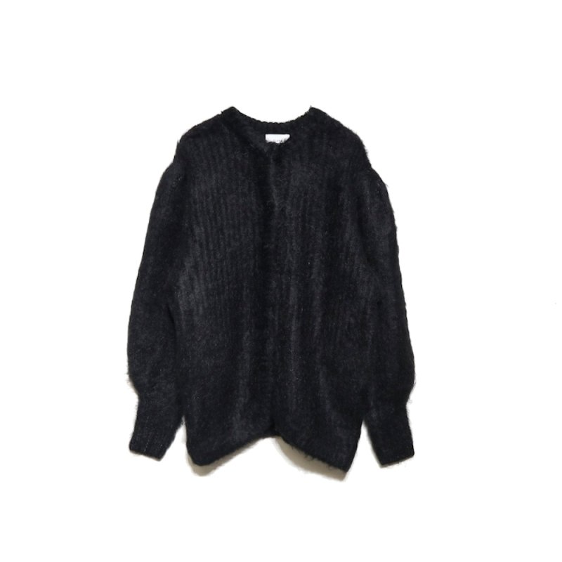 COLOR MOHAIR SHAGGY CARDIGAN (15106-2092 Black) CLANE - A.I.R.AGE  ONLINE1STORE for LADIES