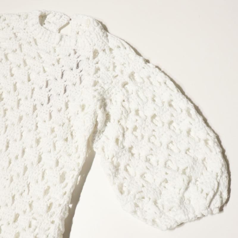 新品 seeall 24ss crochet baloon sleeve top