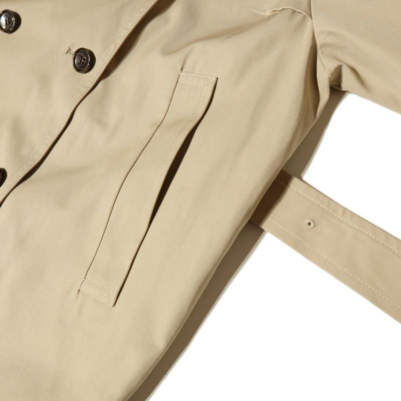 OVER SHORT TRENCH COAT (18103-0422 Beige) CLANE - A.I.R.AGE OVER SHORT TRENCH COAT (18103-0422 Beige) CLANE - A.I.R.AGE
