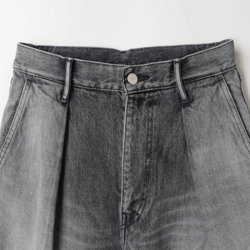パンツ Selvage Denim Two Tuck Wide Pants Graphpaper Selvage Denim Two Tuck Wide Pants - LIGHT FADE
