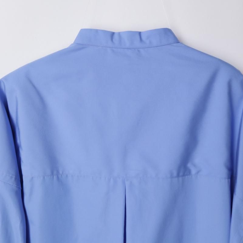 High Count Broad L/S Oversized Band Collar Shirt (GL253