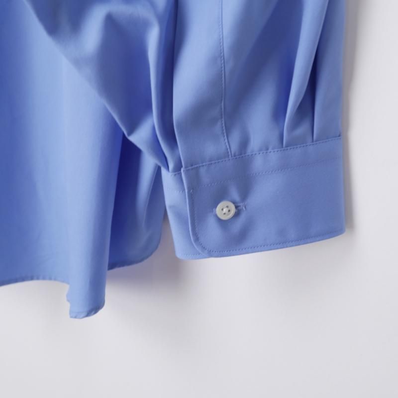 High Count Broad L/S Oversized Band Collar Shirt (GL253