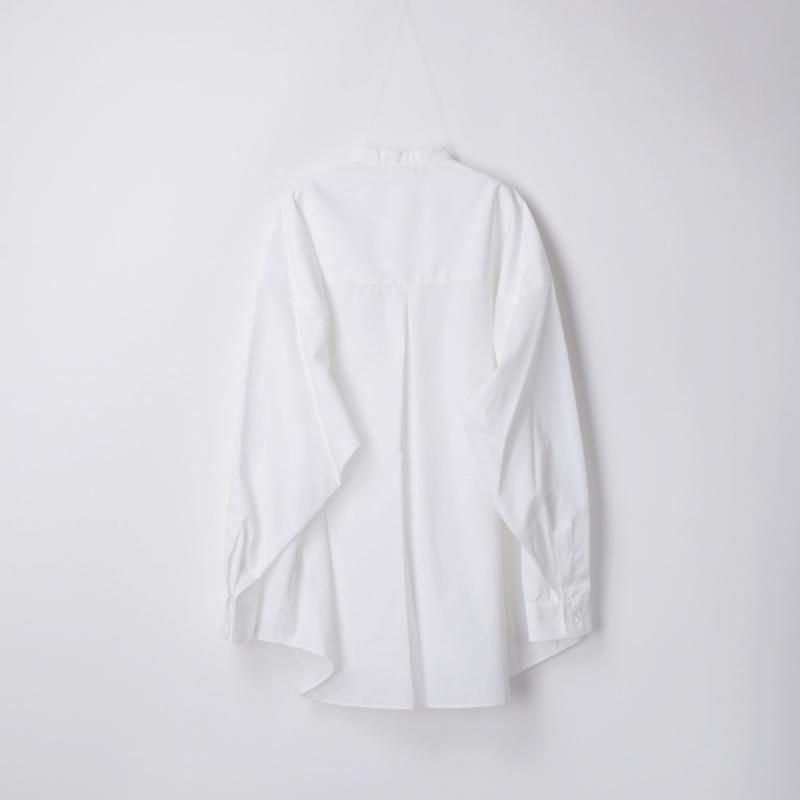 High Count Broad L/S Oversized Band Collar Shirt (GL253