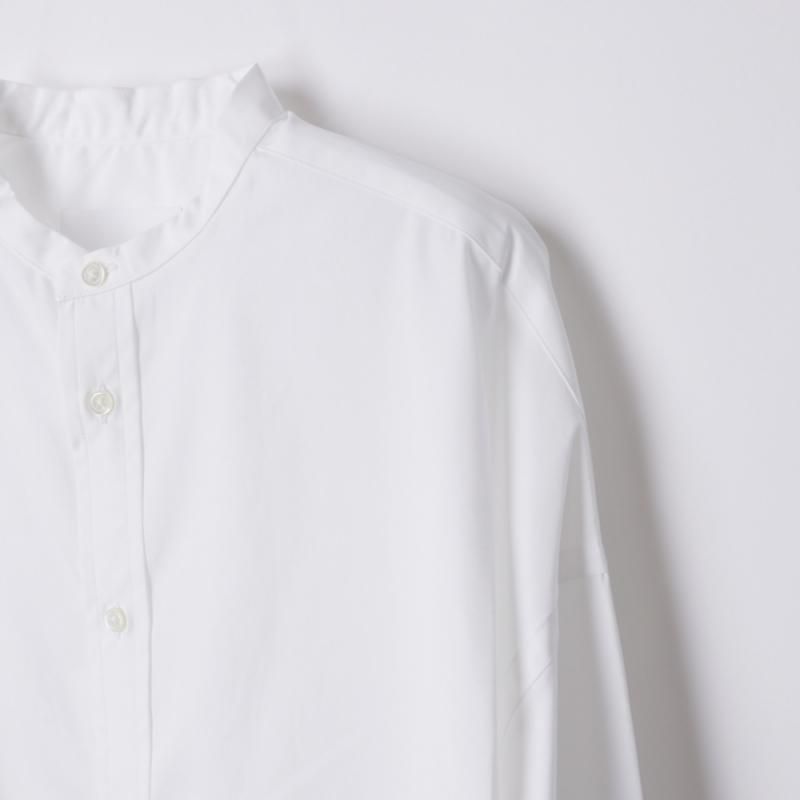 High Count Broad L/S Oversized Band Collar Shirt (GL253