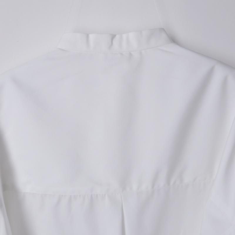 High Count Broad L/S Oversized Band Collar Shirt (GL253