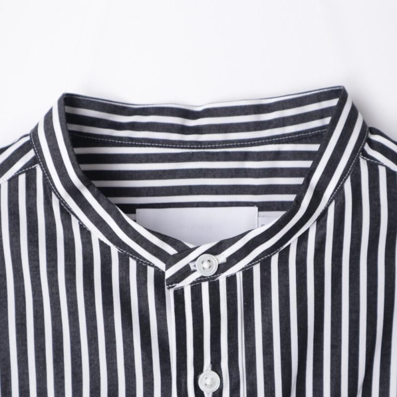 High Count Broad L/S Oversized Band Collar Shirt (GL253