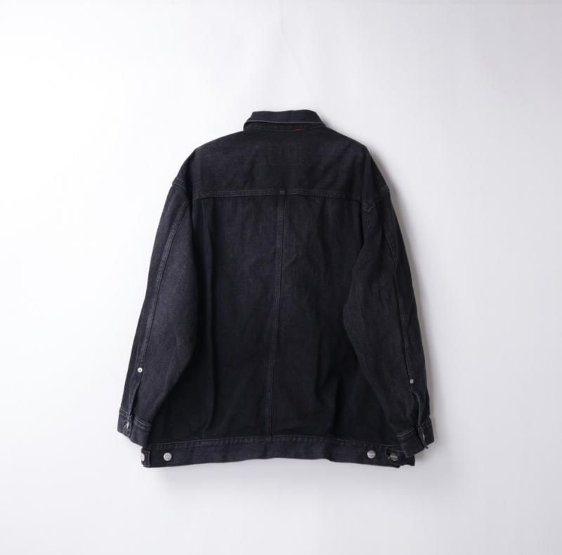 Selvage Denim Jacket (GM253-20054DB Black-Dark Fade