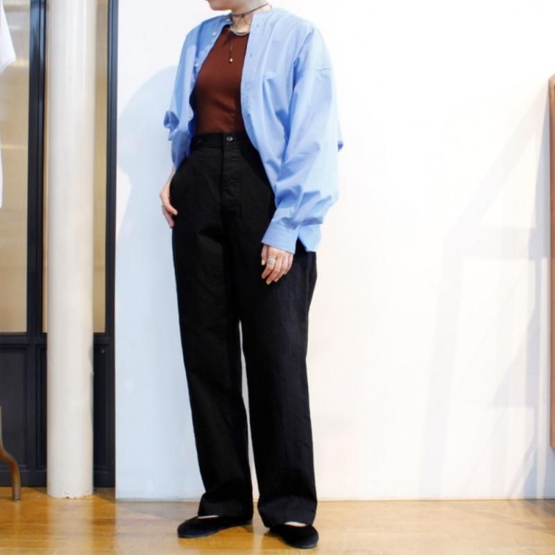 COMOLI 25SS デニムオーバーパンツ C03-03002 黒 COMOLI デニム オーバー パンツ, Black – Navyblue