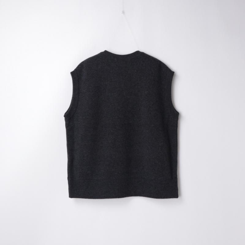 RERACS V NECK PULLOVER KNIT VEST (25FW-REKN-394L-J Top Gray