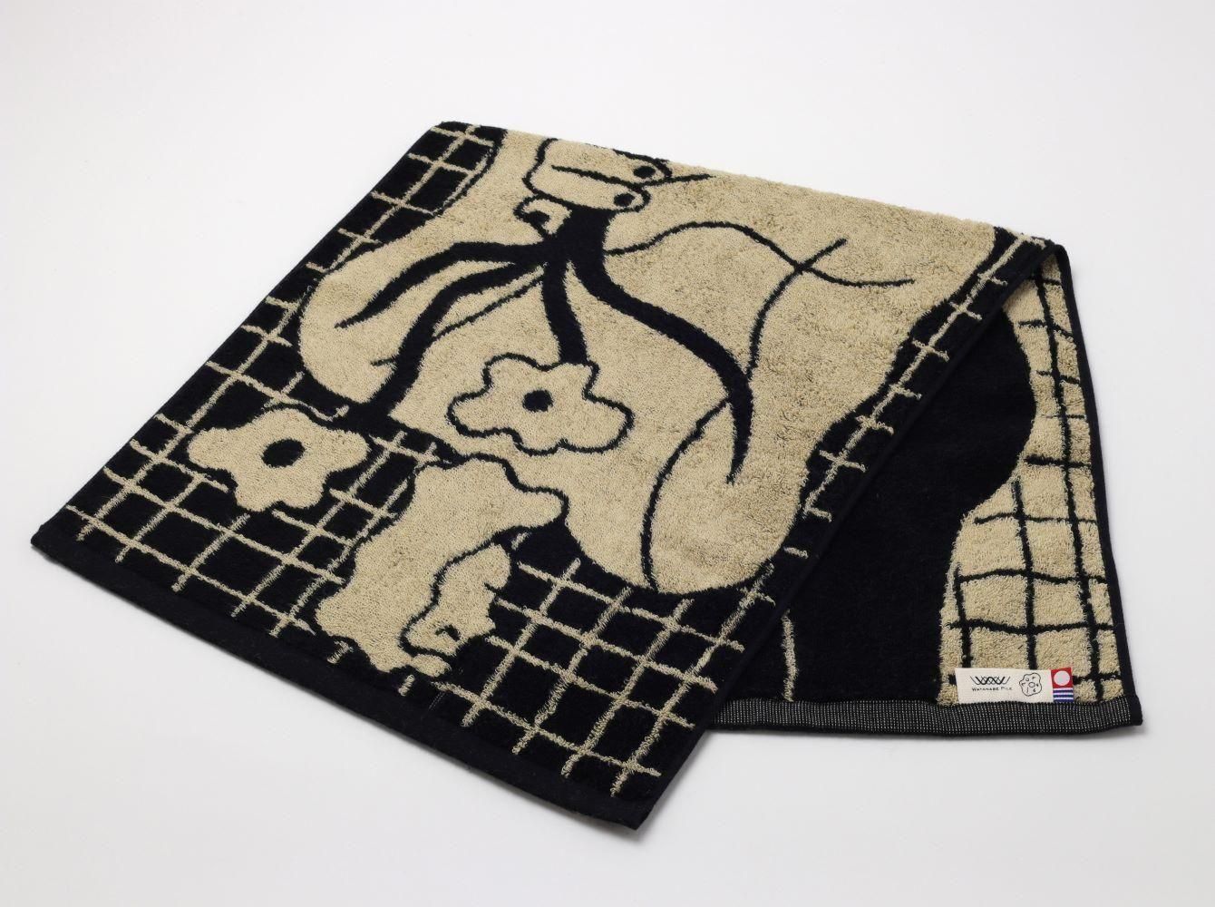 【新品未開封】ジョンヒョン タオル BUNCH OF FLOWERS フェイスタオル2枚（BLUE、BLACK）※ギフト