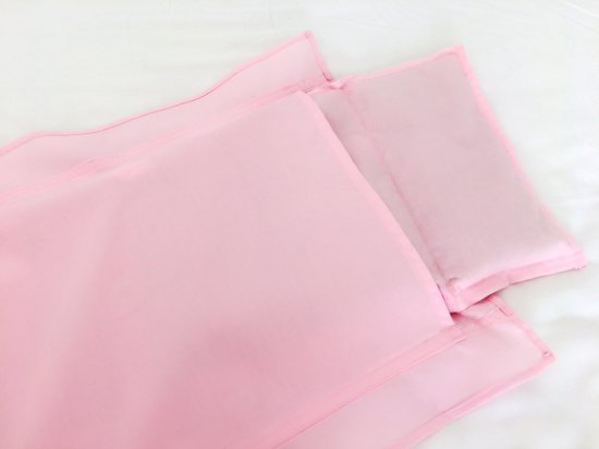 玄米カイロ おなか用＆カバー セット ピンク&ハート刺繍 - MASYOME