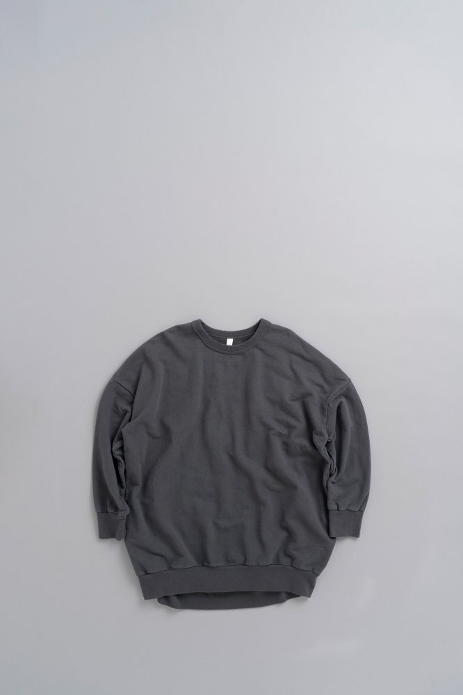 prit　♀40/1 Inlay Crew Neck Long Pullover (Charcoal)