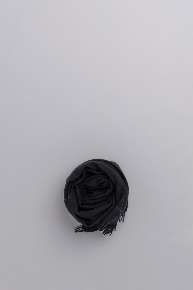 STILL BY HAND　Wool Thin line Stole (Black)