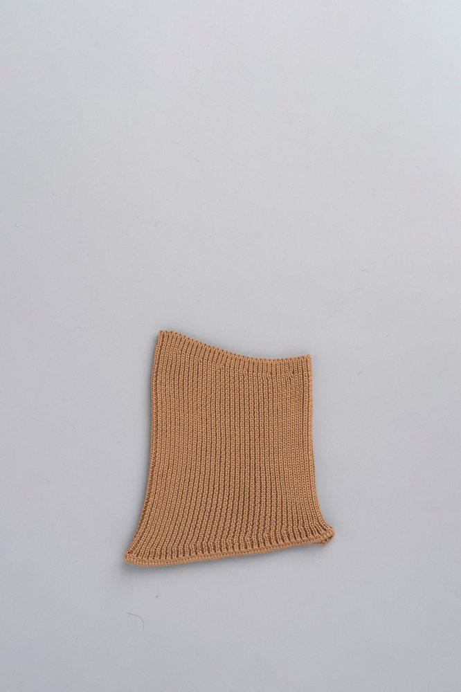 KIJIMA TAKAYUKI　Wool Knit Neck Warmer (Camel)