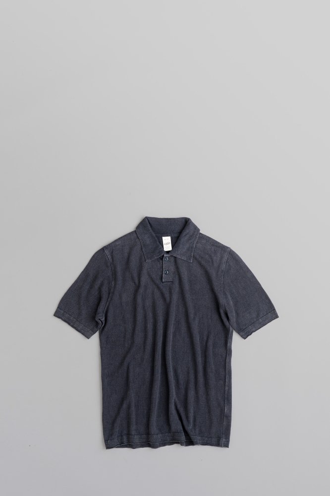 G.R.P. Knitwear Factory　2 Buttons Polo S/S [Blue]