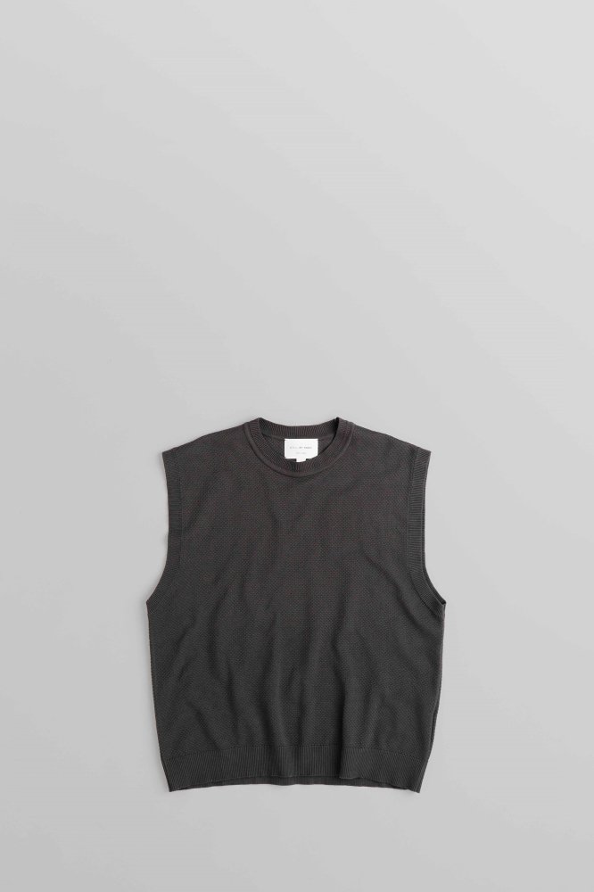 STILL BY HAND　C/S Knit Pullover Vest [KN02222][Ink Black]