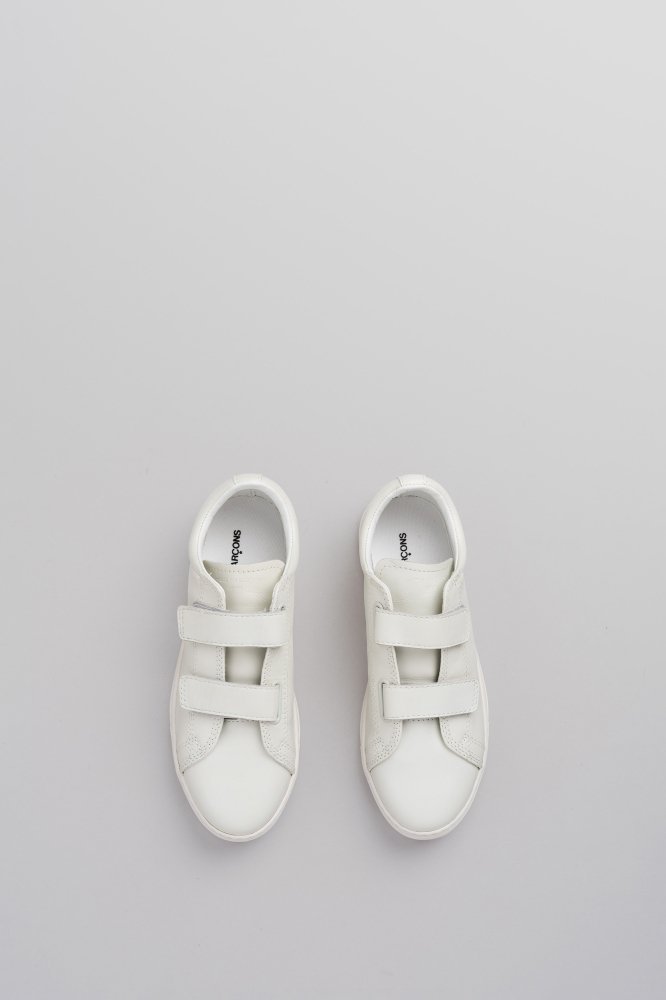 COMME des GARCONS HOMME　VELCRO LEATHER SNEAKERS [HJ-K104-001][WHITE]