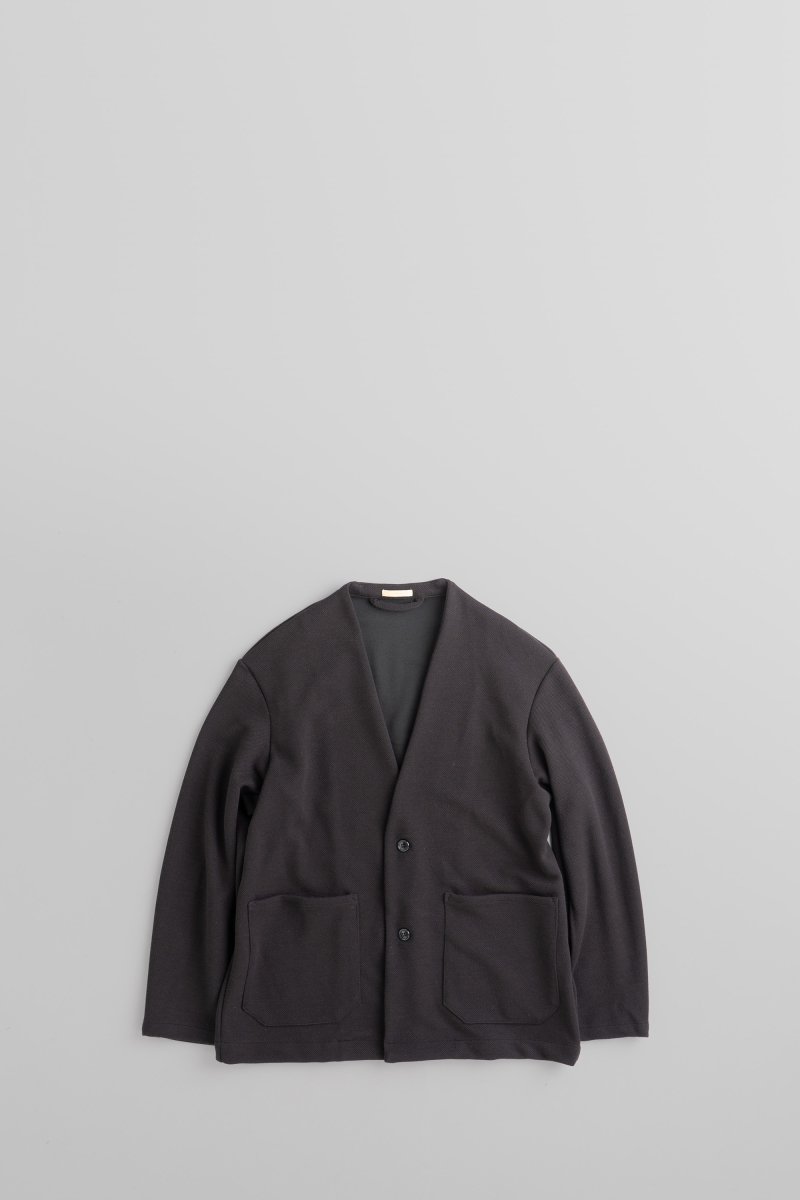 LA MOND][ラモンド][THERMO TWILL NOCOLLAR JACKET][LM-O-113-TM][BLACK]