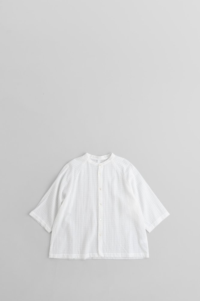 prit　♀LENO CLOTH 7/10 STAND UP COLLAR CLERIC SHIRT