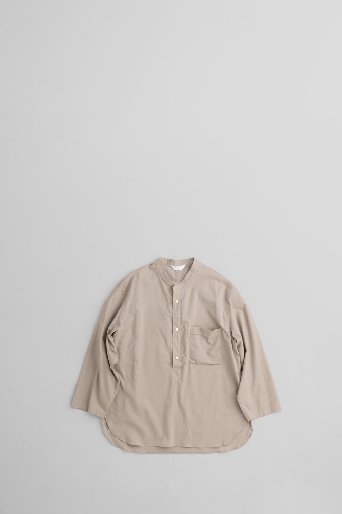 STILL BY HAND　C/L STAND-UP COLLAR PULLOVER SHIRT [SH03232][SAND BEIGE]