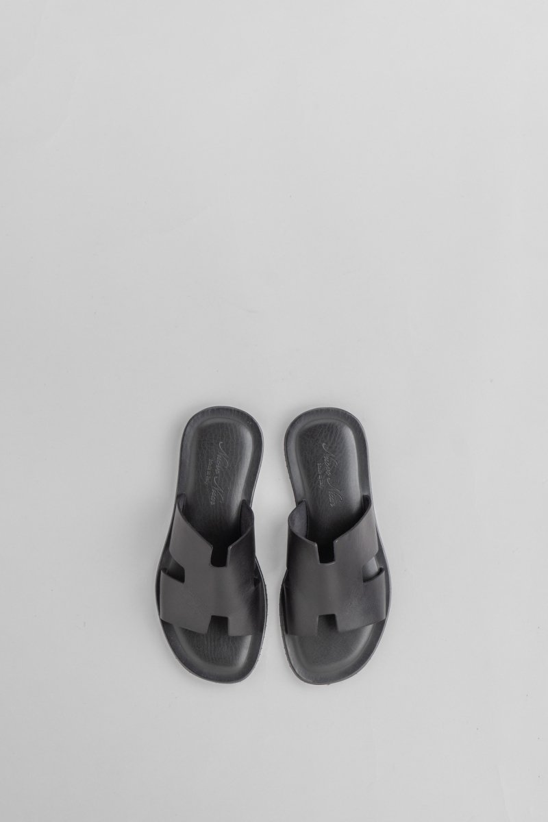 [NUOVO NICAR][ヌオヴォ二カール][Leather Sandals [Nero]][レザーサンダル][M7805]