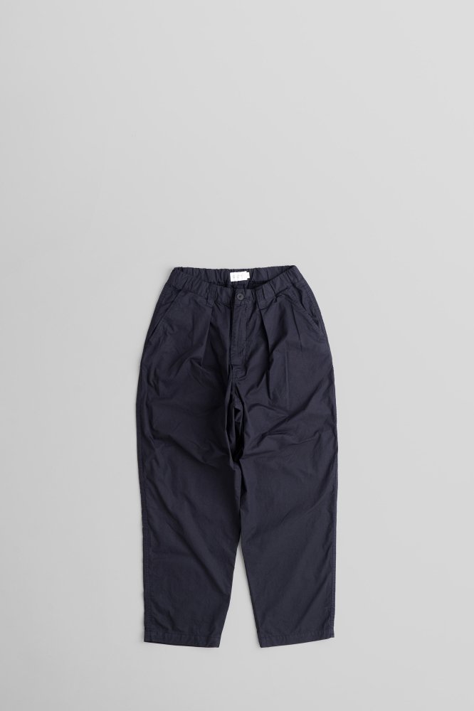 STILL BY HANDCOTTON TWILL WDE TAPERED PANTS [PT01232][BLACK NAVY]