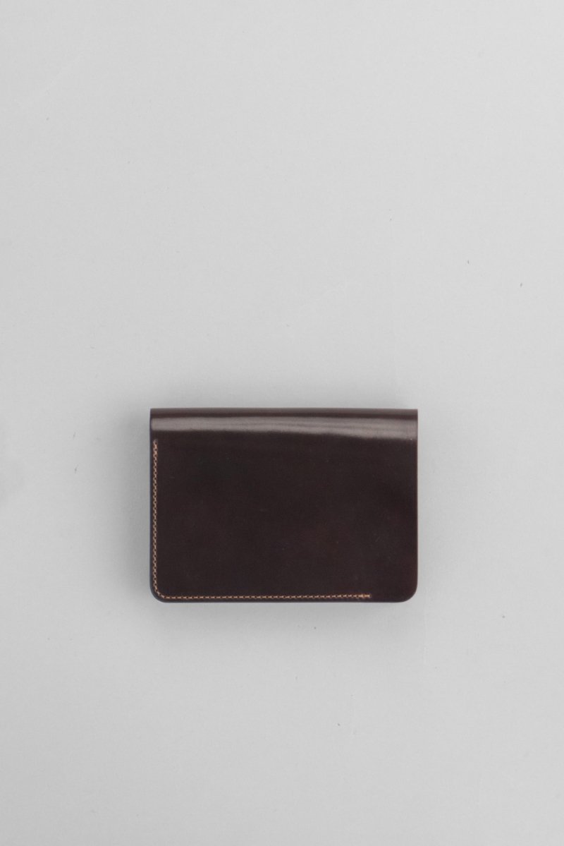 forme short wallet cordovan burgundy