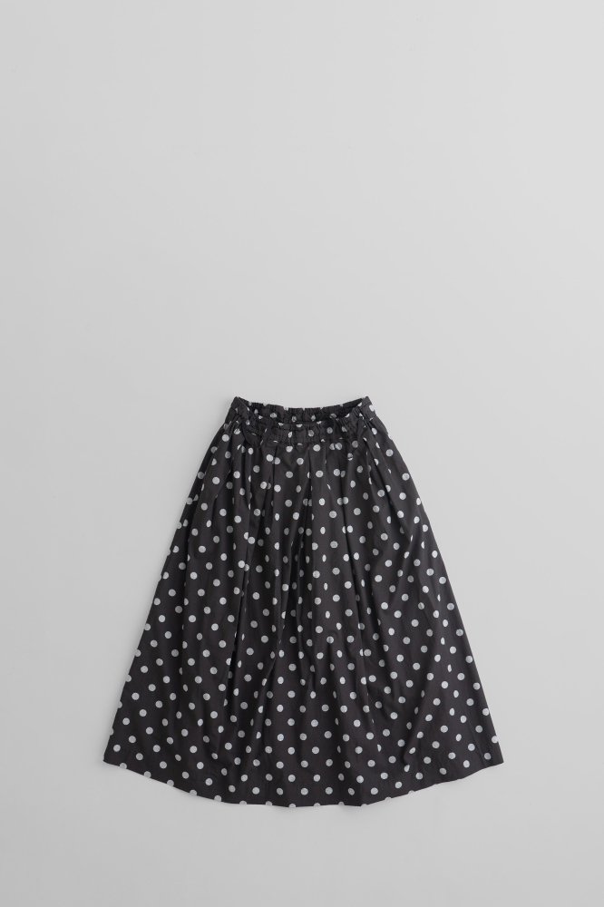 prit　♀40/1 BROAD HOUND'S TOOTH DOT PRINT TUCKED SKIRT