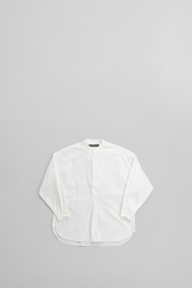 HAVERSACKOX BAND COLLAR PULLOVER SHIRT [WHITE][422420]