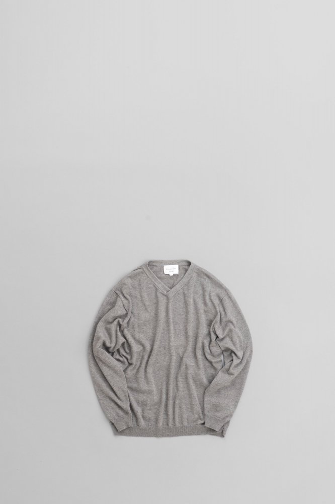 STILL BY HANDV/W V-NECK KNIT [KN01243][GREY]