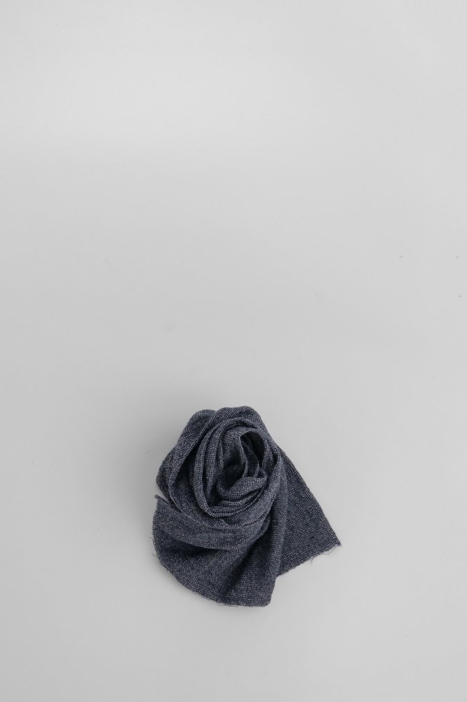 pritPIN CHECK WOOL STOLE [NAVY]