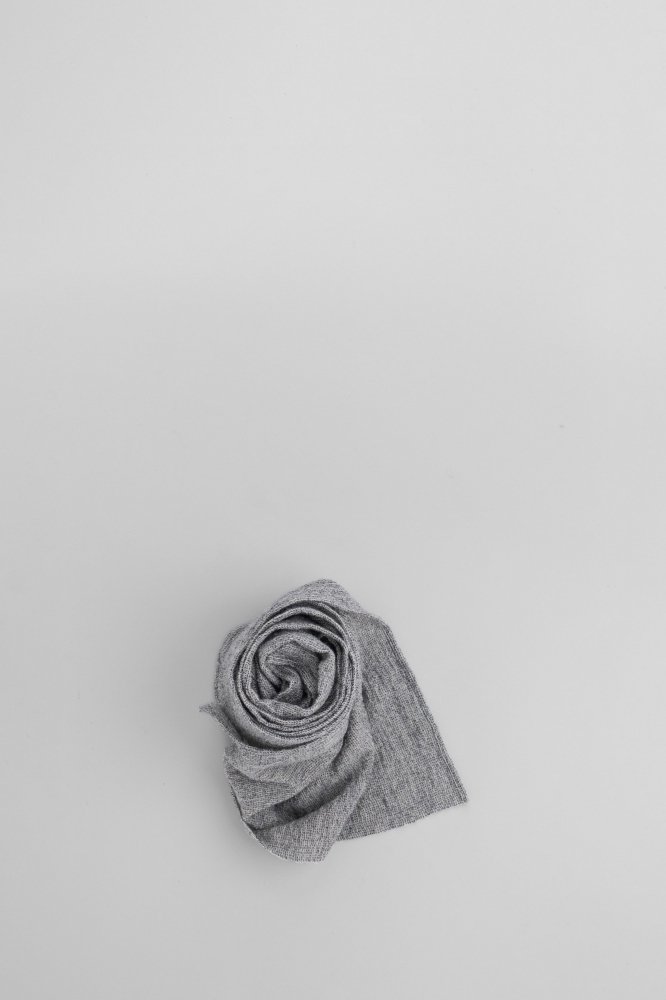 pritPIN CHECK WOOL STOLE [GRAY]