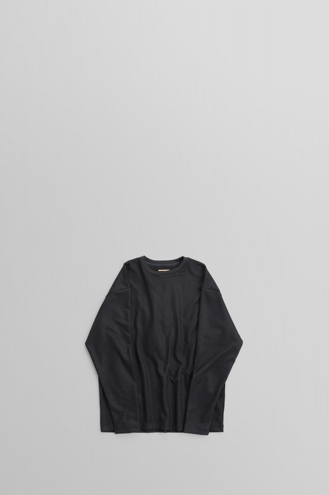 LAMONDLUMINARY MILD WOOL WIDE LONG TEE [LM-C-187-WL][BLACK]