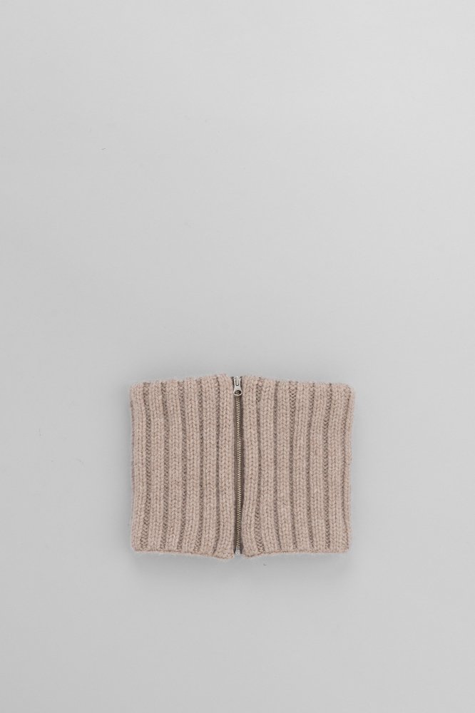 KIJIMA TAKAYUKIALPACA WOOL KNIT NECK WARMER [WKN-242016][GREIGE] 