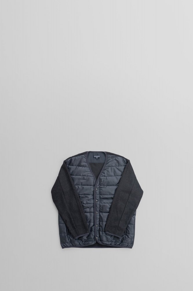 COMME des GARCONS HOMMEWOOL PILE  NYLON RIP CROSS QUILT JK [HN-T022-051][NAVY  NAVY]