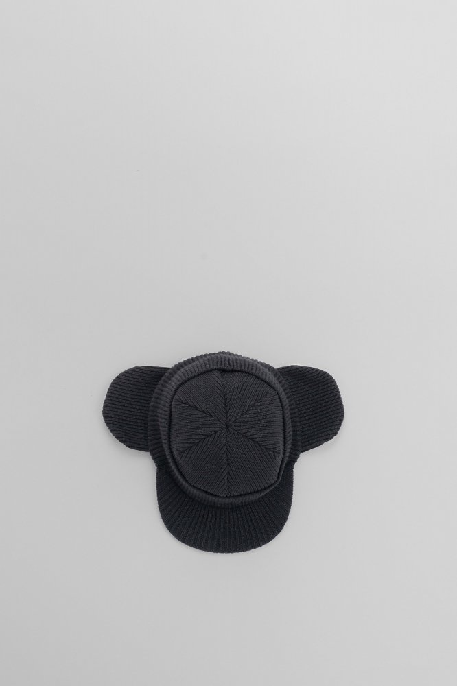 KIJIMA TAKAYUKIWOOL KNIT EAR CAP [KN-242006][BLACK] 