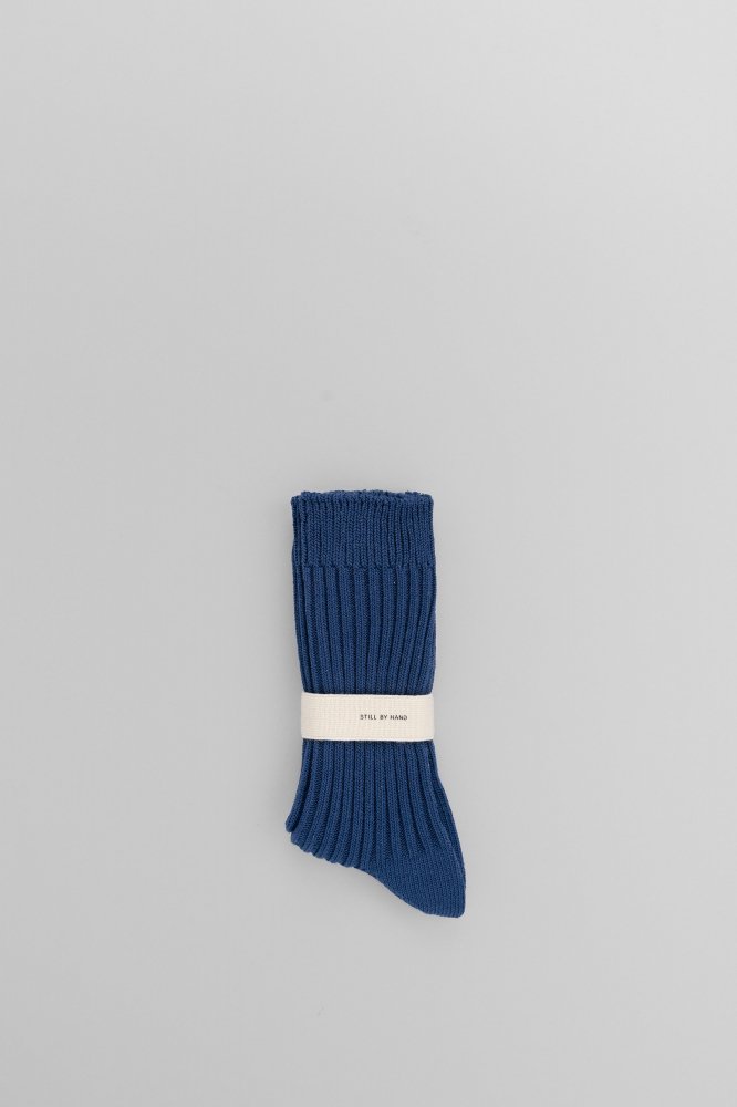 STILL BY HANDCOTTON RIB SOCKS[GD07251][BLUE]