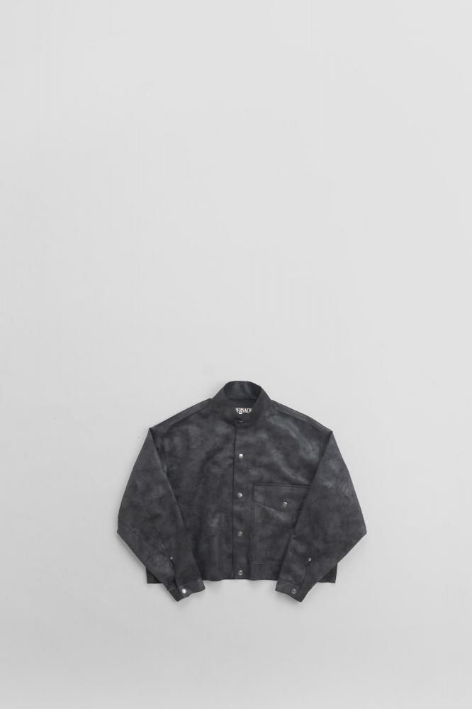 HAVERSACKULTRA SUEDE CROPPED STAND COLLAR BLOUSON [472526]