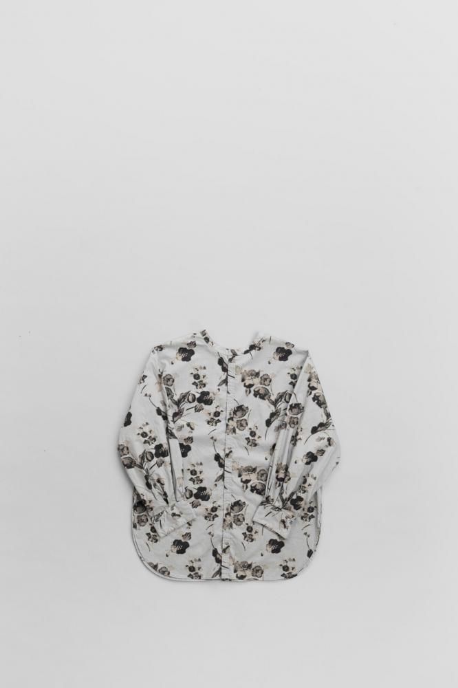 pritFLOWER PRINT 2-WAY SHIRT [GRAY]