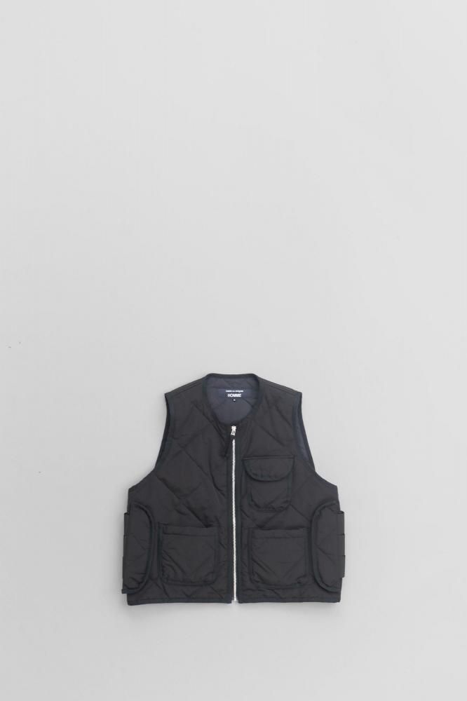 COMME des GARCONS HOMMEC/N GROSGRAIN QUILT MILITARY VEST [HP-V002-051][BLACK]