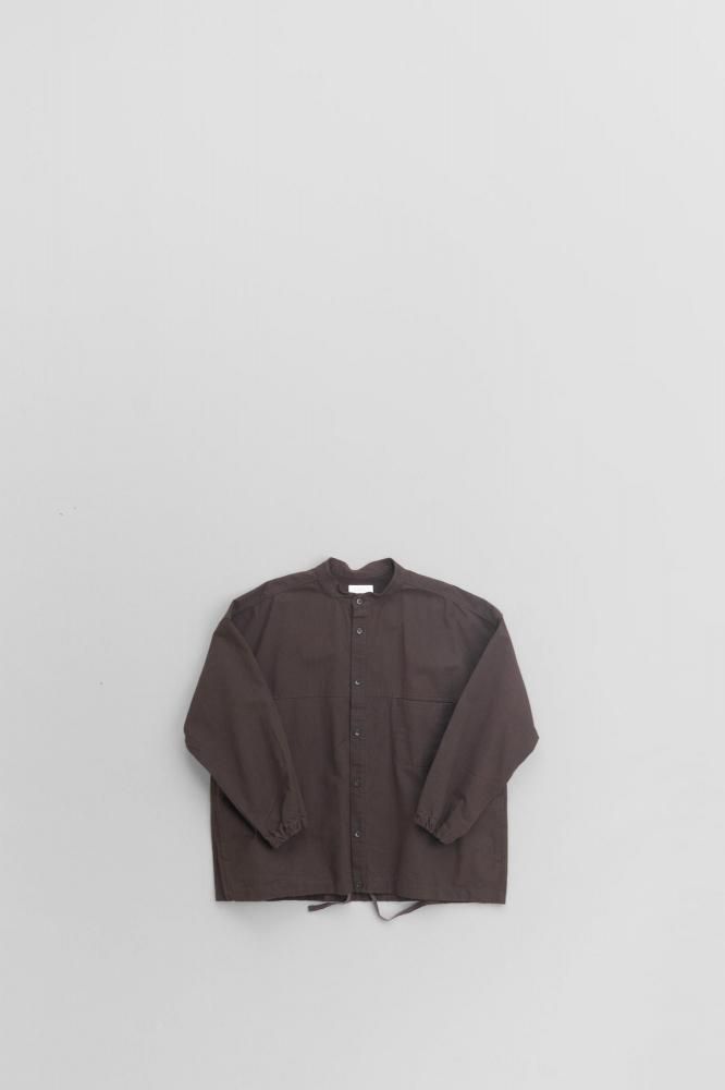 pritSTAND COLLAR SHIRT BLOUSON [BROWN]