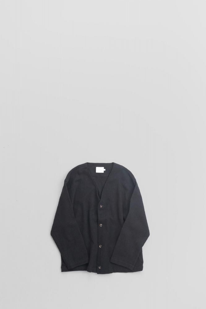 RINENWOOL GAUZE CARDIGAN [BLACK]